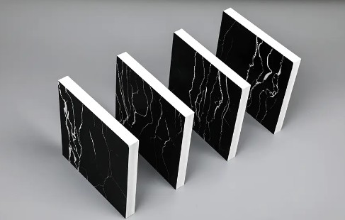 Embrace Aesthetics and Functionality with the New Black Marbled PVC Heat Transfer Foam Board